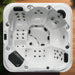 H2O Tubs 4200 Series 32A Premium Hot Tub White Top View Decking