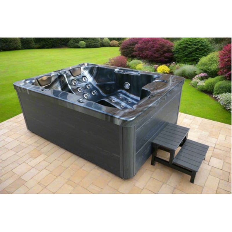 H2O Tubs 500 Series Hot Tub Dark Corner View Garden
