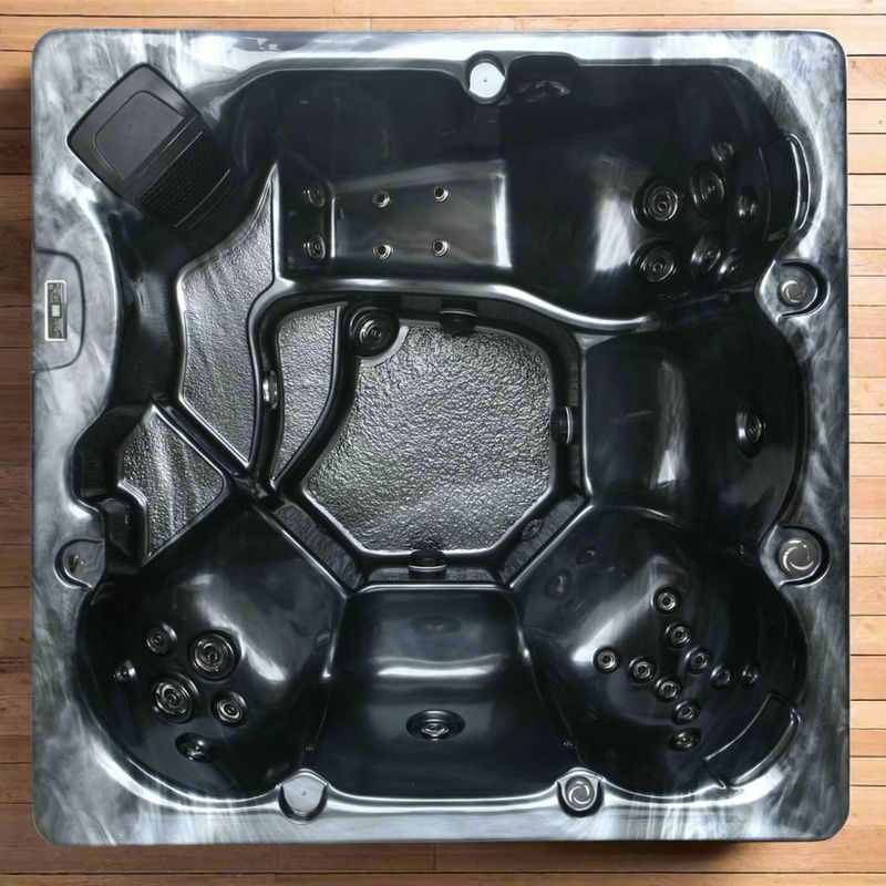 H2O Tubs 2500 Series Premium Hot Tub Top View Dark