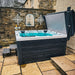 H2O Tubs Milano II Hot Tub Customer Side View Champagne