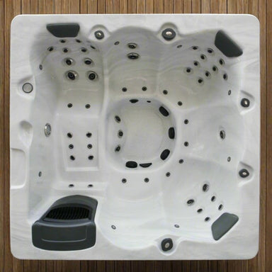H2O Tubs Milano II Hot Tub Top View Decking